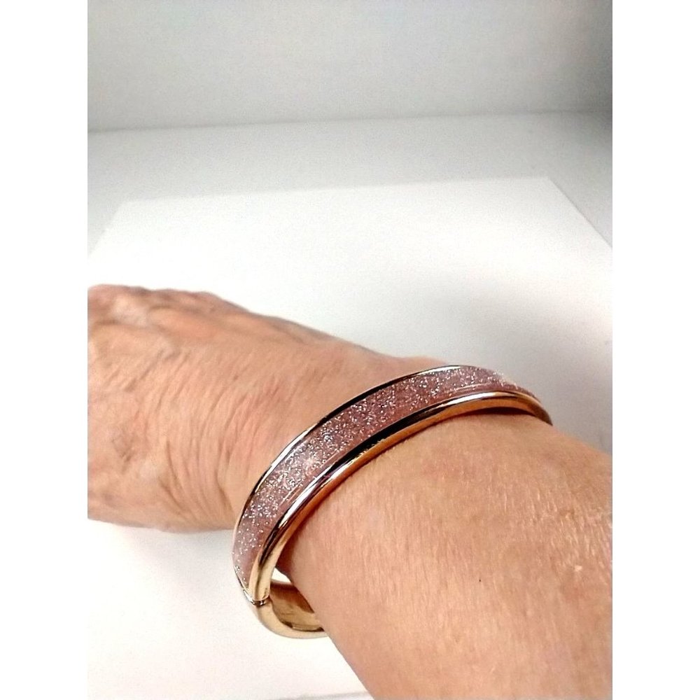 Bracelet cuff pink glittery - Picture 4 of 7